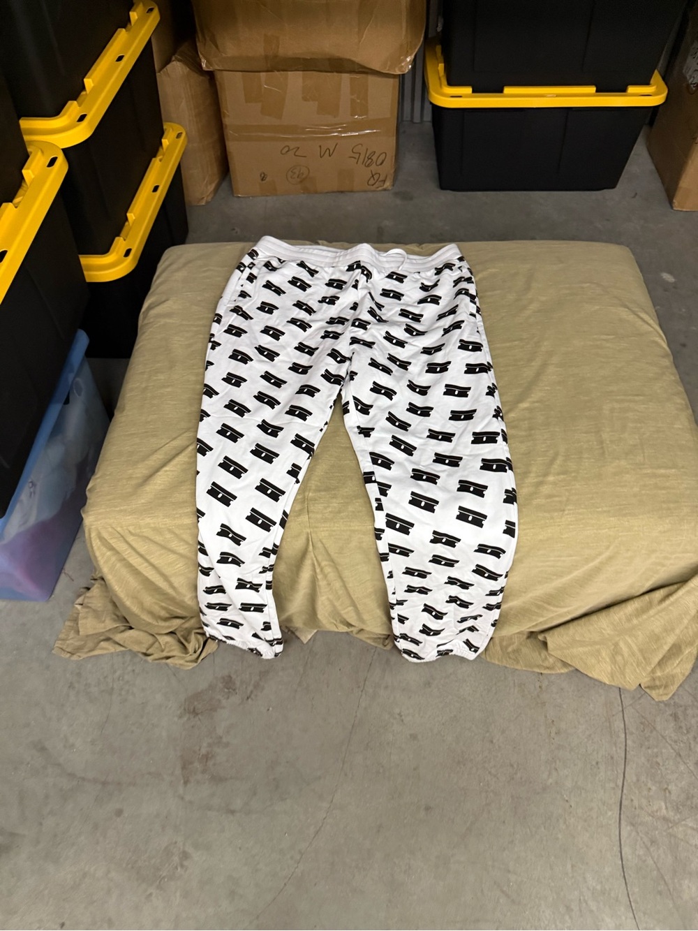 G59 Graphic Skull Logo White Sweatpants Size XXL